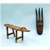 Image 1 : A lot of 2, comprising a well carved African trib