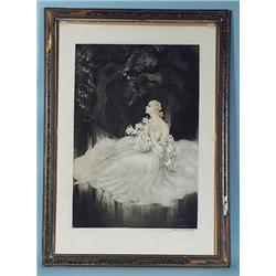 LOUIS ICART (1888-1950) French school. "Les Lis".