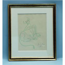 JEAN COCTEAU (1889-1963) French school. "Sphinx".