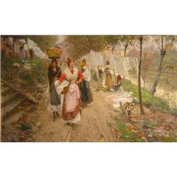 CESARE TIRATELLI (1864-1933) Italian school. "Lau