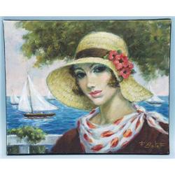 FRANCOIS BATET - 20th century French school. "Por