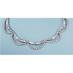 An important 18 kt. white gold and diamond neckla
