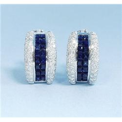 A pair of Chopard design 18 kt. white gold and di
