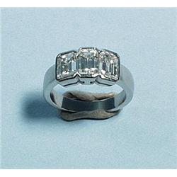 An 18 kt. white gold and diamond "Trinity" ring. 