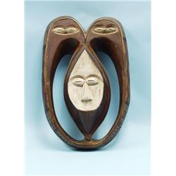 Mask Kwele - An elaborately carved wooden African