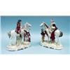 Image 1 : The Hunters. A decorative pair of German porcelai