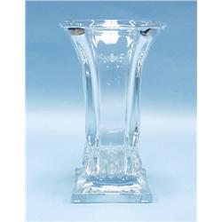 ART DECO - A geometrical form art glass vase by B