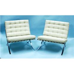 A very good pair of chromed metal framed "Barcelo