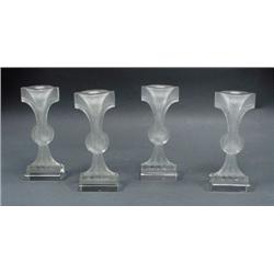 R. LALIQUE, FRANCE - "RAMEAUX". A rare set of fou