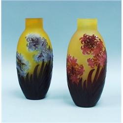 ART NOUVEAU - EMILE GALLE. A rare pair of mould b