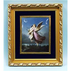 Spring Storm. An antique German KPM porcelain pla