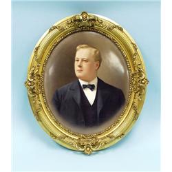 KPM - An antique German KPM porcelain plaque. Of 