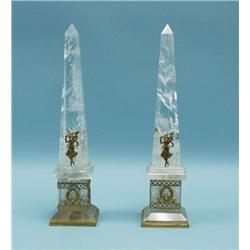 A fine pair of very good French Empire style rock