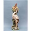 Image 1 : ART NOUVEAU - A hand painted French faience umbre
