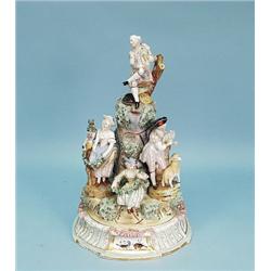 A pair of antique German hand painted porcelain c