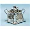 Image 1 : ART NOUVEAU - W. HERRING. A silver patinated bron