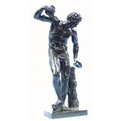 A dark patinated 19th century bronze figure of a 