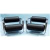 Image 1 : A pair of chromed metal framed fauteils with seat