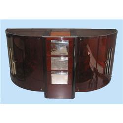 ART DECO. An important French chromed metal mount