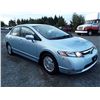 Image 2 : N5 --  2008 HONDA CIVIC HYBRID , Blue , 242449  KM's