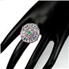 Image 3 : Natural Green  Emerald Ruby  & Tanzanite Ring