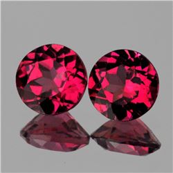 Natural Raspberry Pink Rhodolite Garnet Pair 6.70 MM