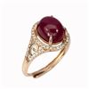 Image 2 : Genuine Oval Red Ruby 10x8 MM Ring