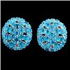 Image 1 : Natural Paraiba Blue Apatite 54 Cts Earrings