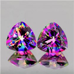 Natural AAA Pinkish Purple Mystic Topaz Pair - Flawless