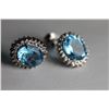 Image 1 : Natural Sky Blue Topaz Earrings