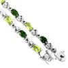 Image 3 : NATURAL  GREEN CHROME DIOPSIDE PERIDOT BRACELET