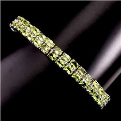 Natural Top Rich Green Peridot Bracelet