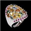 Image 2 : Natural Top Fancy Colors Sapphire Ruby Ring