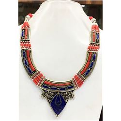 Tibet Natural Stone Tribal Queen Royal Necklace