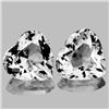 Image 1 : Natural Diamond White Aquamarine Heart Pair 7.50 MM