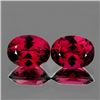 Image 1 : Natural Pink Red Rhodolite Garnet Pair - Flawless