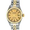 Image 1 : Rolex Ladies 2 Tone 14K Champagne Index 26MM Datejust Wristwatch