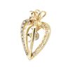 Image 2 : 1.00 ctw Diamond Semi-Mount Heart Shaped Pendant - 14KT Yellow Gold
