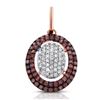 14k Rose Gold  0.32CTW Diamond and Brown Diamonds Pendant