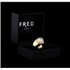 Fred of Paris Pain De Sucre Chalcedony and Diamond Ring - 18KT Yellow Gold
