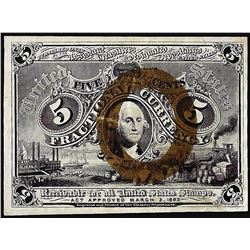 March 3, 1863 Five Cents Second Issue Fractional Currency Note