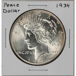 1934 $1 Peace Silver Dollar Coin