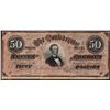 Image 1 : 1864 $50 Confederate States of America Note