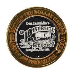 .999 Silver Riverside Resort Hotel & Casino $10 Casino Limited Edition Gaming Token