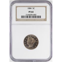 1884 Proof Liberty V Nickel Coin NGC PF64