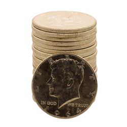 Roll of (20) Brilliant Uncirculated 1964 Kennedy Half Dollar Coins