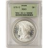 Image 1 : 1878-S $1 Morgan Silver Dollar Coin PCGS MS63 Old Green Holder