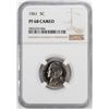 Image 1 : 1961 Proof Jefferson Nickel Coin NGC PF68 Cameo