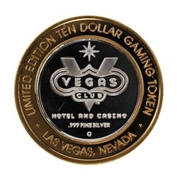 .999 Fine Silver Las Vegas Club $10 Limited Edition Gaming Token
