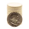 Image 1 : Roll of (20) Brilliant Uncirculated 1963 Franklin Half Dollar Coins